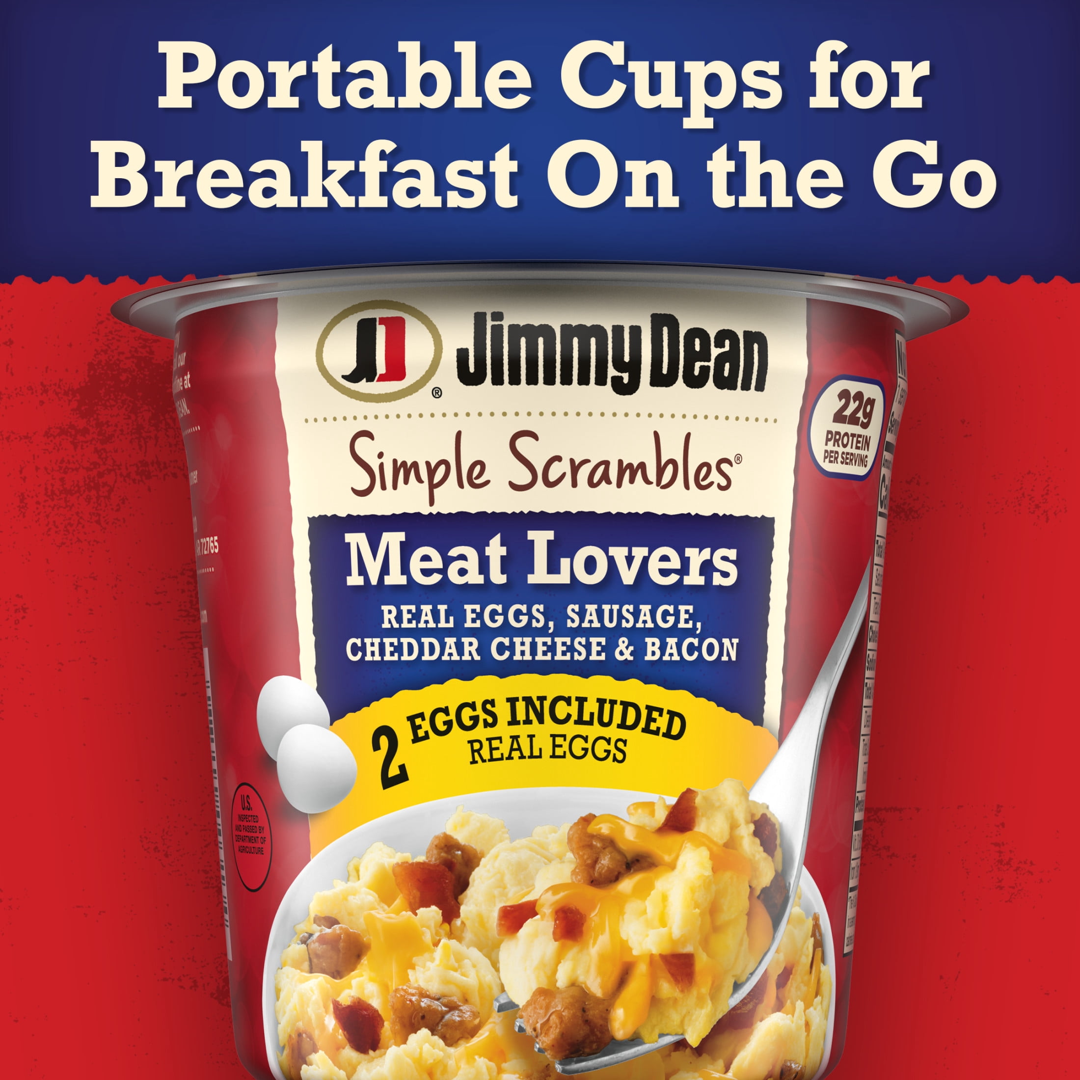 Jimmy Dean Simple Scrambles Cup, Meat Lovers, 5.35 oz