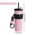 thumbnail image 3 of Stainless Steel Insulated Tumbler, Large Capacity Travel Mug with Straw and Lanyard, Double Wall Vacuum Cooler Cup for Car and Outdoor Use, 3 of 5