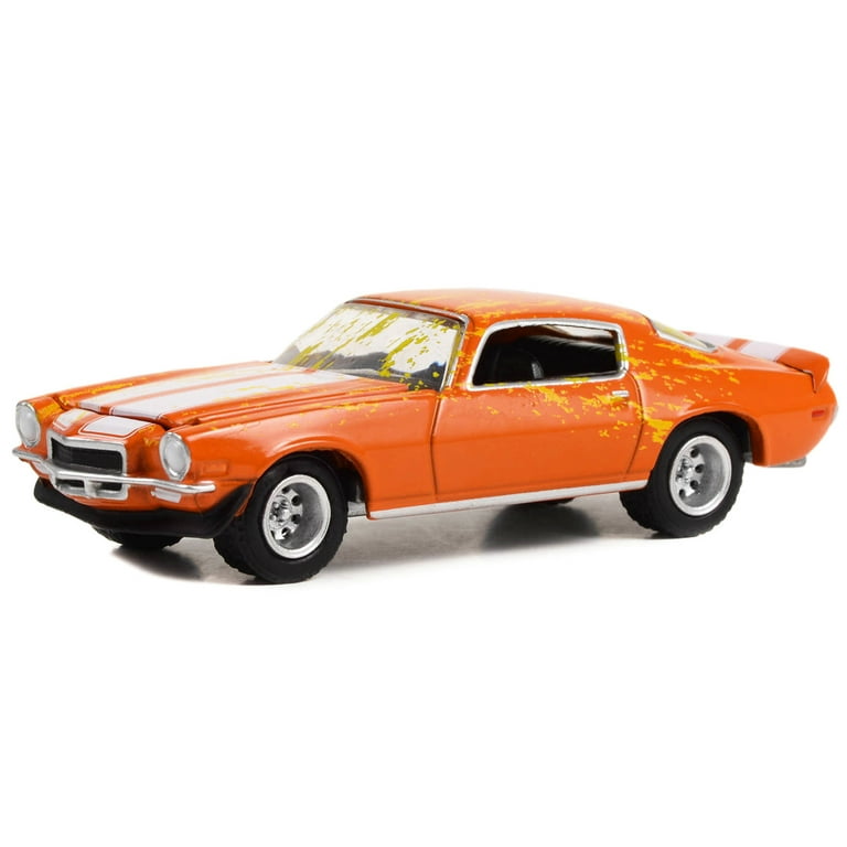 定番の冬ギフト 1971 Chevrolet (Dirty Stripes White with Orange Z/28 Camaro ミニカー