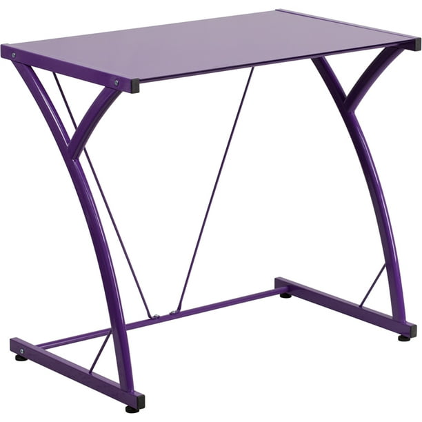 Purple Glass Computer Desk Walmart Com Walmart Com