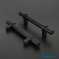 thumbnail image 3 of Goldenwarm 10 Pack Kitchen Bar Cabinet Pulls Matte Black Pulls Dresser Drawer Pulls Door Handles 4inch Hole Centers, 3 of 6