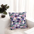 thumbnail image 5 of Wukai Plaid Flamingo Premium Polyester Fleece Pillow Covers with Hidden Zipper Closure,Luxuriously Soft and Durable-18"x18", 5 of 7