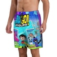 thumbnail image 2 of Teen Titans Go Mens Swim Trunks Quick Dry Swim Shorts Mesh Lining Bathing Suits Swimwear Beach Shorts with Pockets, 2 of 7