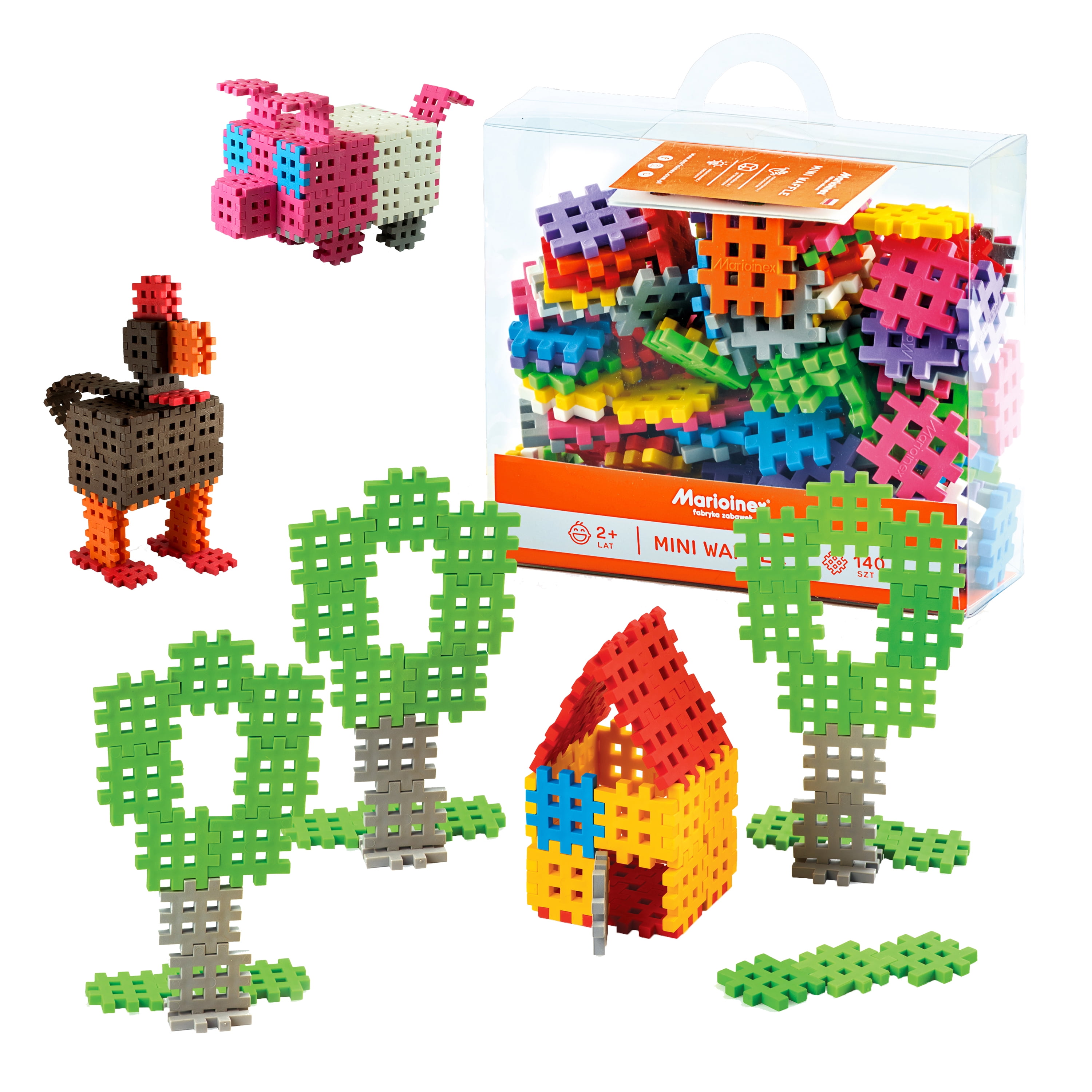 ECR4Kids Mini Waffle Blocks Building Set 140 Piece