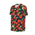 thumbnail image 2 of Haiem Hip Hop Hipster Baseball Jersey Button Down Shirts Sports Uniforms Men Women Jersey(Tomatoes,4X-Large), 2 of 9