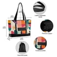 thumbnail image 2 of FORMRS Canvas Laptop Tote Bag for Women with 15.6" Computer Compartments Shoulder Handbag, Beige Abstract, 2 of 7