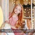 thumbnail image 3 of 32 Pieces Girls Crystal Tiara  Rhinestone Tiara Headband Crystal Princess Tiaras Silver Heart  Headband for Wedding Prom Birthday Party Hair Jewelry, 3 of 6