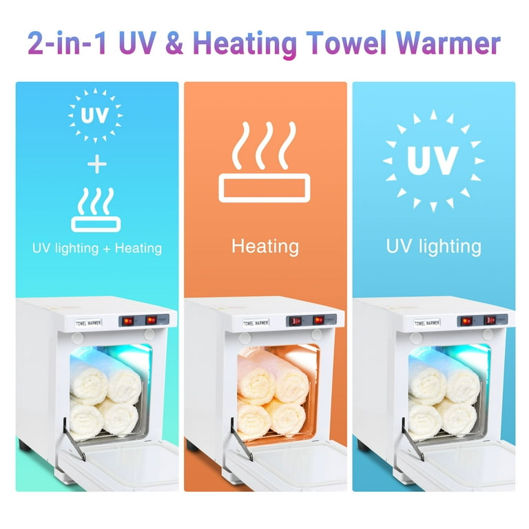 Yescom 5L Hot Towel Warmer UV Sterilizer Cabinet Beauty Salon Nail Facial  Health Capacity 10-15 Towels - Walmart.com