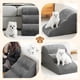 thumbnail image 5 of Escaleras para Perros, rampa para Camas Altas y sofás, con Cubierta de Tela Impermeable, Antideslizante y Duradera, Ideal para Perros pequeños, Gatos o Mascotas (Gris, 3 escaleras, 1), 5 of 6