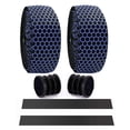 thumbnail image 2 of Flmtop 2Pcs Bike Honeycomb Design Handlebar Tapes Soft Breathable Belts with Bar Plugs, 2 of 9