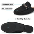 thumbnail image 3 of Decould sylf Womens Mules Flats Shoes Comfortable Suede Slip On Shoe Round Toe Dressy Casual Buckle Loafers, 3 of 6
