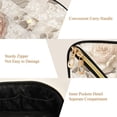 thumbnail image 5 of FORMRS Makeup Bag Travel Cosmetic Organizer for Women Fold Flat Zipper Pouch with Handle, Lace and Floral, 5 of 8