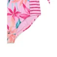 thumbnail image 2 of Jessica Simpson Toddler Girl Long- Sleeve One-Piece Zip Swimsuit with, Size 12M-5T, 2 of 3