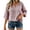 *Hot Pink, variant on VBVC Women's Gingham V Neck Blouse, Ladies' 3/4 Sleeve Summer Tunic Top, Casual Loose Fit Checkered Shirt For Women, Brown , S-3XL