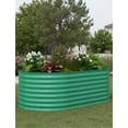 thumbnail image 2 of Galvanized Steel Oval Garden Bed, Tool-Free Assembly, Open-Bottom Planter Box with Deep Root Space for Vegetables, Flowers & Herbs, 2 of 6