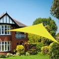 thumbnail image 2 of Triangular Shade Sail Sunshade 3 Ropes Triangle Sunshades Awnings Open Air Waterproof Black Summer Uv Protection Outdoor, 2 of 5