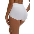 thumbnail image 3 of REFINED ATTIRE Women's High Waist Tummy Slimming Elastic Waistband Briefs Hi-Cut Breathable Butt Lifter Underwear S White, 3 of 4