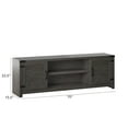 thumbnail image 5 of Twin Star Home TV Stand with Rustic Cabinet Doors, Weathered Gray, 5 of 7