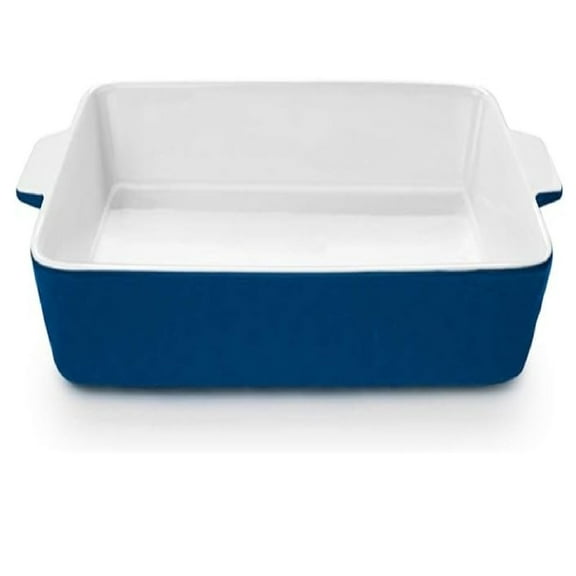 Ceramic Baking Dish, Casserole Dish for Oven, Lasagna Pan Deep, 9x13 Baking Pan with Handles, Porcelain Bakeware for Lasagna, Baking, Cooking, Kitchen, Daily Use, Wedding Gift (Dark Blue)
