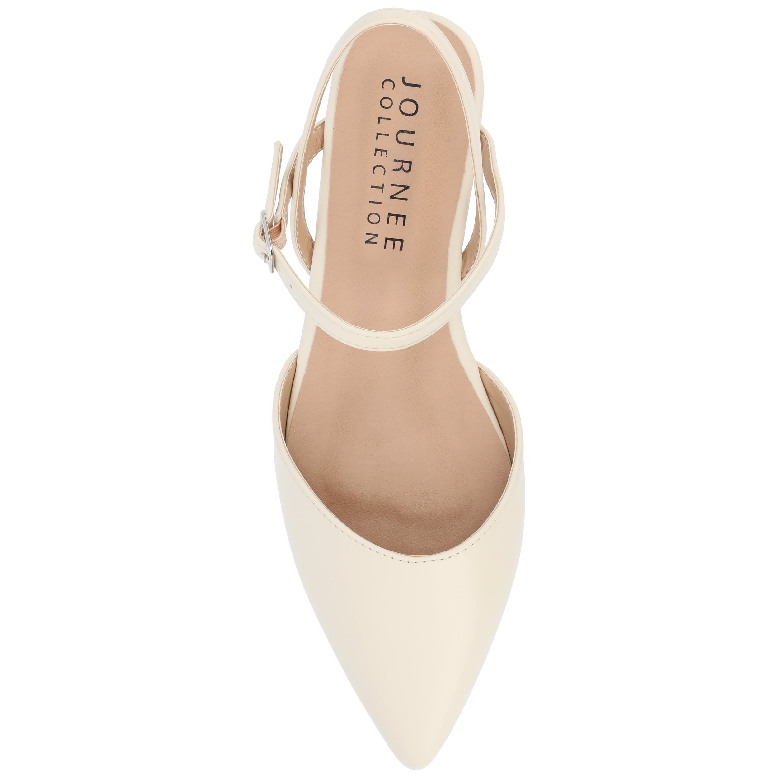Journee Women's Martine SuperNatural Shades Narrow Width Buckle Pointed Toe Flats
