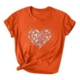 thumbnail image 2 of Valentine's Day T Shirt, Heart Print Tops for Women, Short Sleeve Tee Shirts Fashion Women's Lover Love Printed T-Shirt Round Neck Short Sleeved Tops, 2 of 3