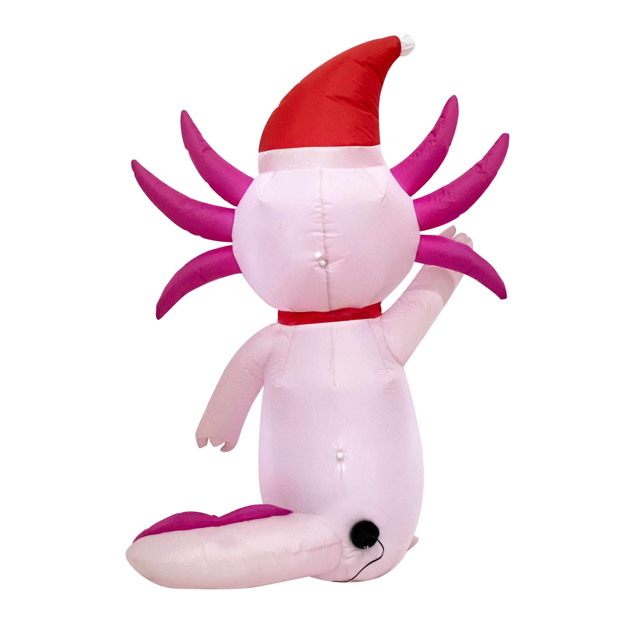 Pink and Red Axolotl Christmas Airblown Yard Inflatable, 4', by Holiday Time