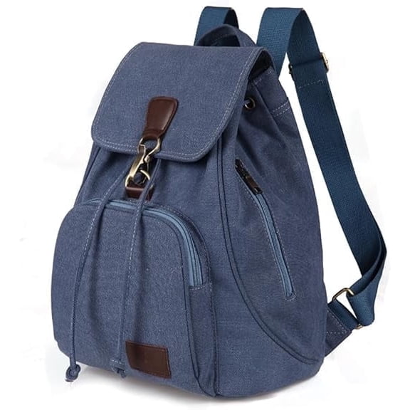 KXF Small Canvas Backpack for Women Men Canvas Rucksack Unisex Backpack School Bag Casual Travel Bag Laptop Rucksack for Daily Use
