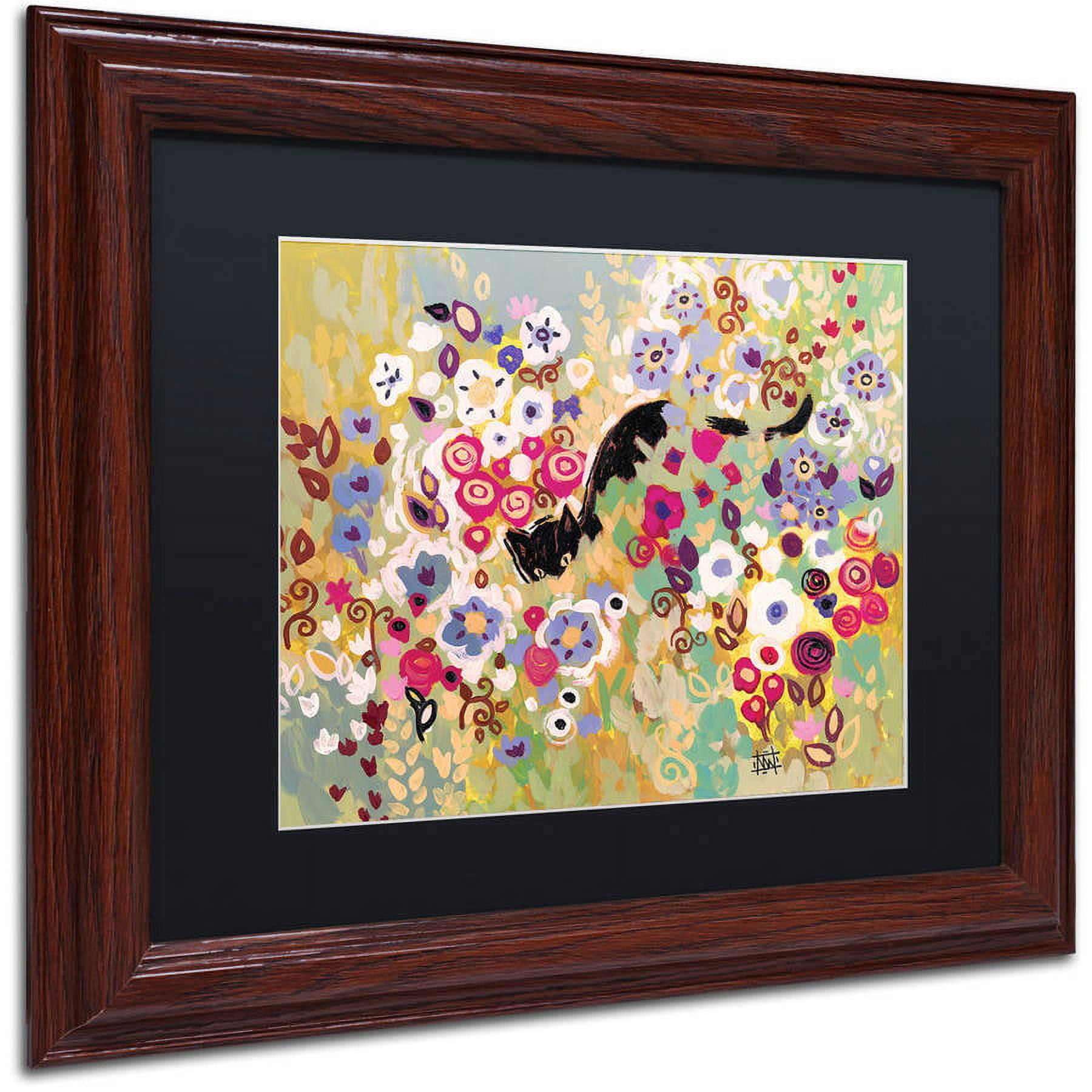 Trademark Fine Art "4" Canvas Art by Natasha Wescoat, Black Matte, Wood Frame