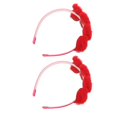 thumbnail image 4 of Loving Heart Headbands For Women Casual Wear Headdress Red 2Pcs, 4 of 5