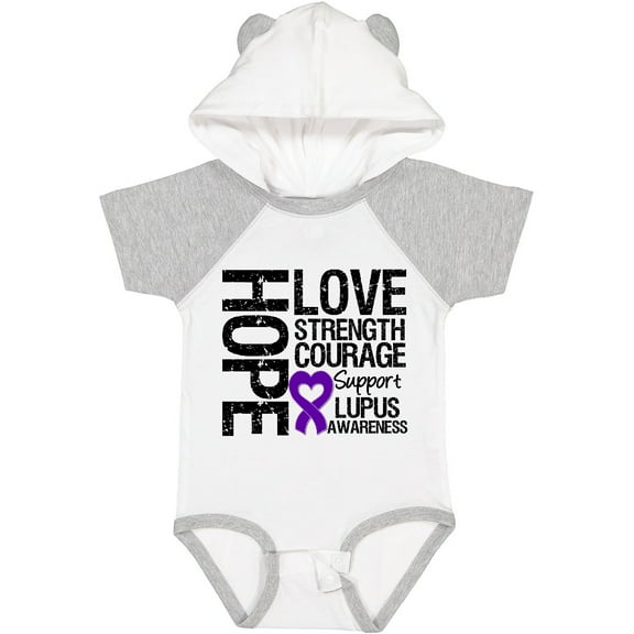 Inktastic Lupus Hope Love Strength 2 Boys or Girls Baby Bodysuit