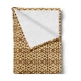 thumbnail image 2 of Retro Soft Flannel Fleece Throw Blanket, Abstract Fractal Geometric Print with Triangle and Diamond Shape Composition, Cozy Plush for Indoor and Outdoor Use, 70" x 90", Caramel and Tan, by Ambesonne, 2 of 5