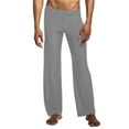 thumbnail image 4 of Afuyipoi Sleep Pants for Men,Drawstring Breathable Solid Color Classic Lounge Pants Gray L, 4 of 9