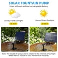Solar Powered Water Fountain Pump w/ 4 Nozzles, Fountain Kit for Bird