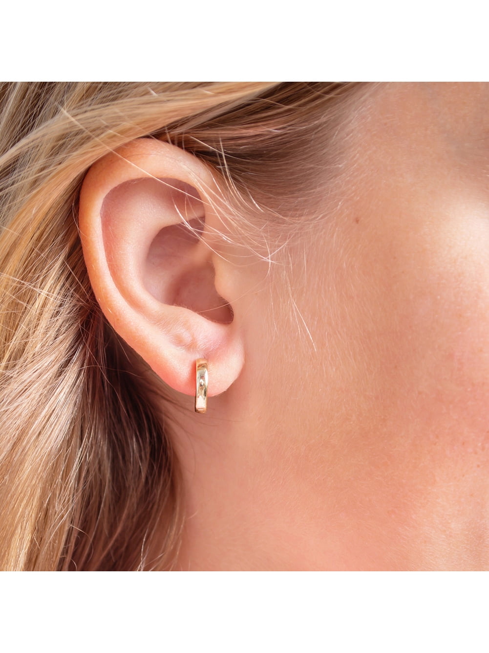 925 Sterling Silver Classic Small Hoop Huggie Earrings for Girls Teens 12mm