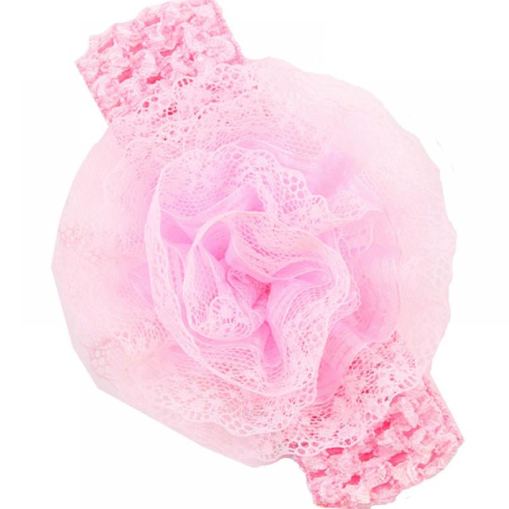 Fluffy Chiffon Mesh Lace Artificial Fabric Flowers For Baby Headbands 20pcs 