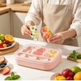 thumbnail image 5 of Outdor 3 Cavity Animal Silicone Popsicle With Lid & Sticks Cute Bear Rabbit Cat Ice Maker Food Grade Reusable Ice For Kids /Yellow/White, 5 of 5