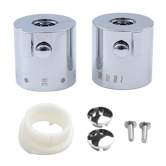 Thermostatic Shower Mixer,Thermostatic Control Handles 1 Pair Thermostatic Shower Mixer Knob Chrome Finish Shower