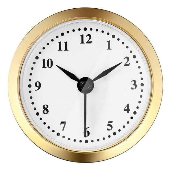 Clock Insert Wall Clock Movement Decorative Gold Bezel Non Ticking Battery Powered Silent Classic for Clock Crafts Bedroom Home chen