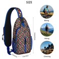 thumbnail image 5 of Sling Backpack,Dark Christmas Drink and Cookie Pattern Crossbody Bag with Water Bottle Holder,Waterproof Sling Bag for Men/Women with Chest Phone Holder for Hiking,Travel, 5 of 6