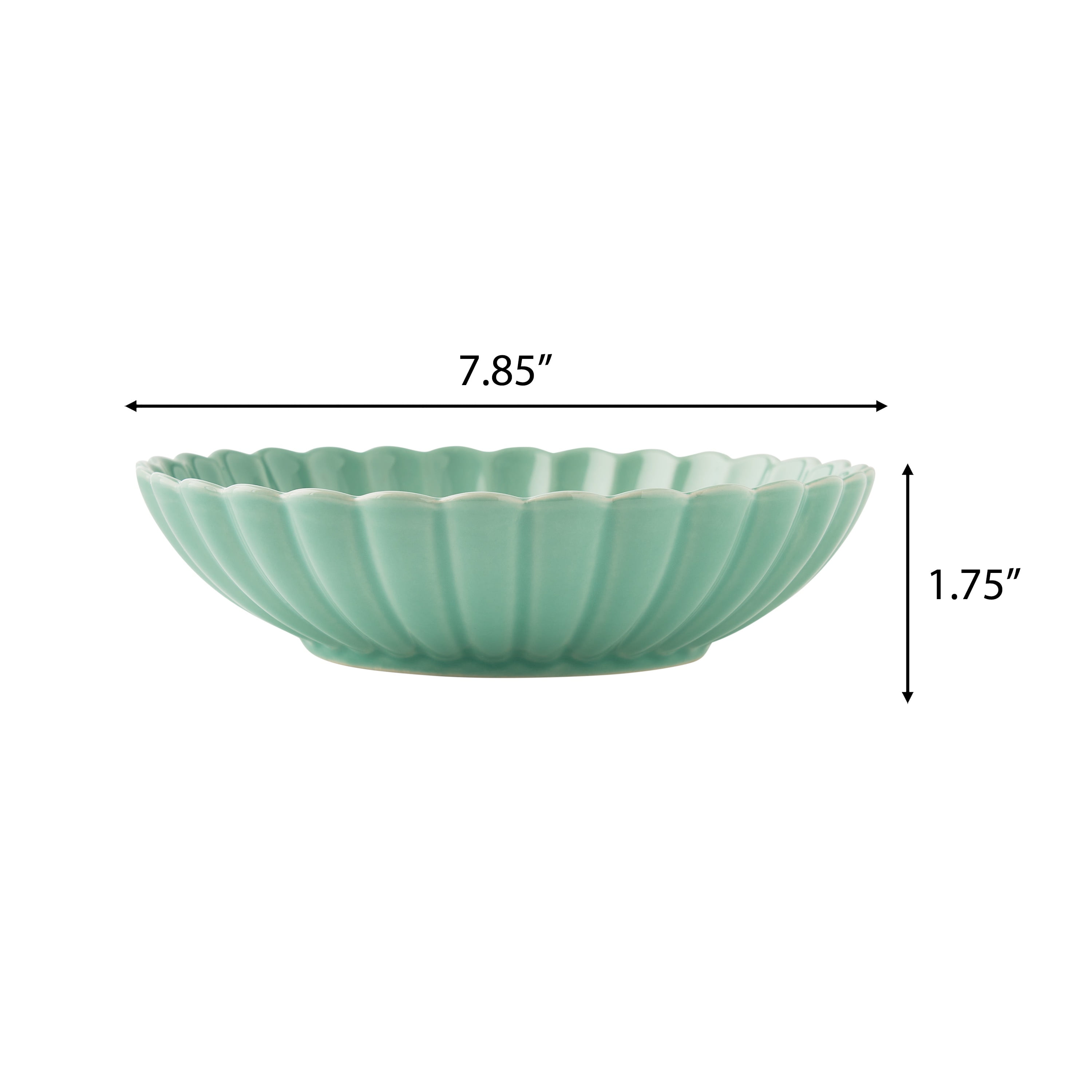 The Pioneer Woman Colette Stoneware Dinner Bowls, Green, Set of 4
