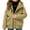 01-Khaki, variant on Ecqkame Girls Winter Down Coats Solid Color Hooded Zipper Heavyweight Jackets Mediun Length Casual Warm Outwear for 2-13 Years Khaki 7-8 Years
