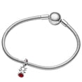 thumbnail image 2 of Colgante navideño estilo Reno XmasDeer03 3 Piezas Plata S925 Chapa Colgante Reno Navideño Plata/Rojo Caja Blanca 4x4cm., 2 of 2