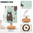 thumbnail image 3 of Mint-chocolate-color Cute Monsters Table Lamp with USB Port LED Warm Light Lamp Night Light Home Decor, 3 of 7