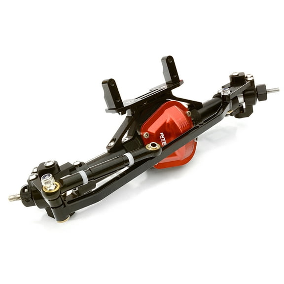 Integy RC Toy Model Hop-ups C26755BLACK Complete Billet Machined T7 Front Axle for Axial SCX-10, Dingo, Honcho & Jeep
