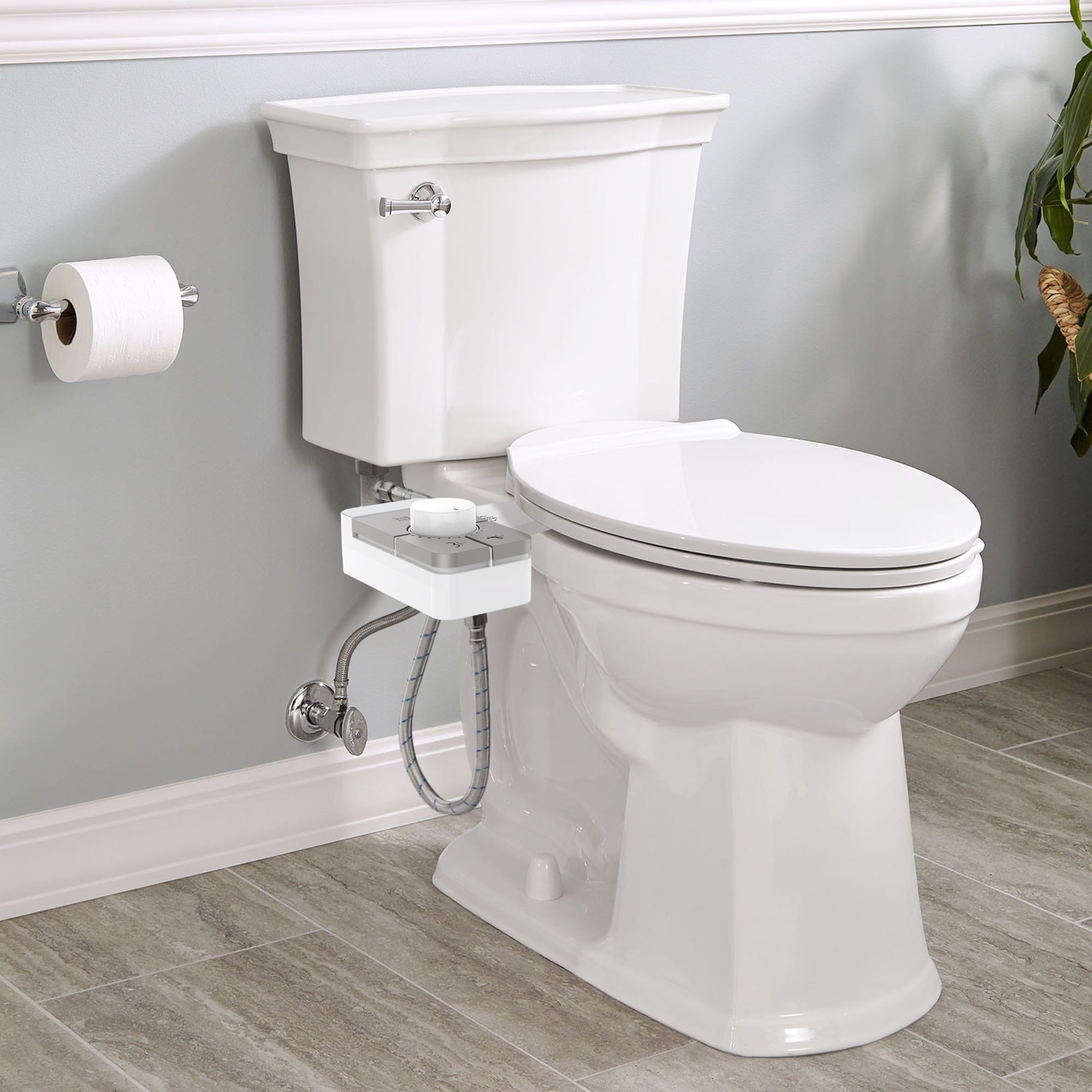 Upgrade Bidet Attachment for Toilet Seat, Adjustable Angle＆Water Pressure, Non-Electric Bidet Attachment for Feminine & Rear Wash, Fresh Cold Water Bidet Toilet Seat Attachment B020