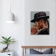 thumbnail image 4 of ERAPDAUR African American Black Woman Canvas Wall Art Fashion Black Girl Wall Decor Pictures Hip Hop Jewelry Posters Prints Paintings for Home Living Room Bedroom Bathroom Decoration 16x20 in, 4 of 5