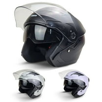 PITMOTO Open-Face Motorcycle Helmet. DOT, Model PM-768. -Matte Black -Medium
