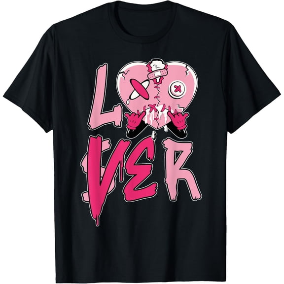 Pink Loser Lover Pink Drip Heart Matching Valentines Day T-Shirt