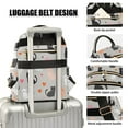 thumbnail image 3 of FORMRS Mini Backpack Purse for Women Quilted Travel Daypack Casual Shoulder Bag, Gray Cartoon Pattern, 3 of 7