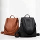 thumbnail image 2 of Women's Solid Color Large Capacity Backpack, Casual PU Leather Shoulder Bag, Lightweight Fashion Daypack for Commute, School, Travel, 2 of 6